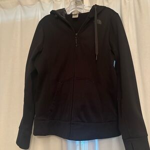 The North Face Women's Black Full-Zip Hooded Jacket-lightly worn-Slim Fit